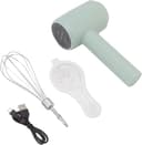 Portable Electric Hand Mixer, USB Rechargeable Cordless Handheld Mixer for Baking Cake, Egg, Cream (Light Cyan)