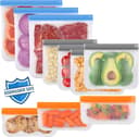 10-Pack Reusable Food Storage Bags – Leakproof, BPA-Free, Dishwasher Safe